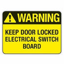Keep Door Locked Electrical Switch Board Signs