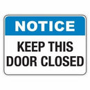 KEEP THIS DOOR CLOSED