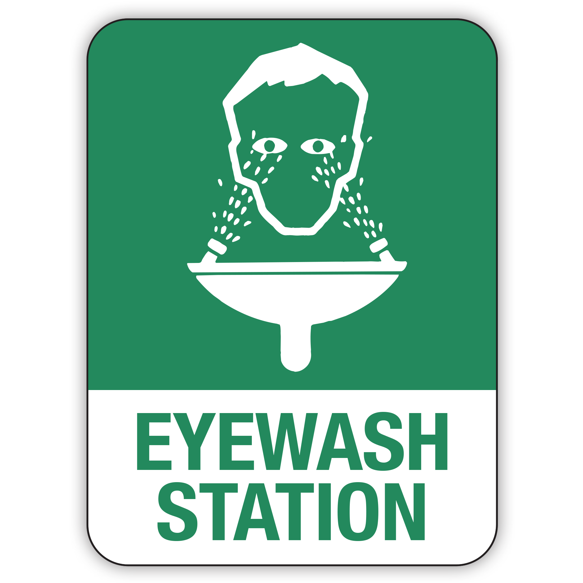 Printable Eye Wash Station Signs Eye Wash Station Location Green Floor