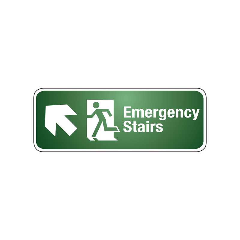 EMERGENCY STAIRS (UP LEFT ARROW)