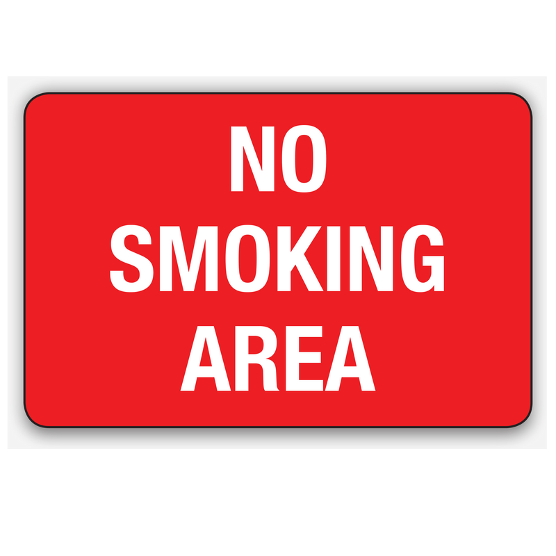 NO SMOKING AREA SIGN