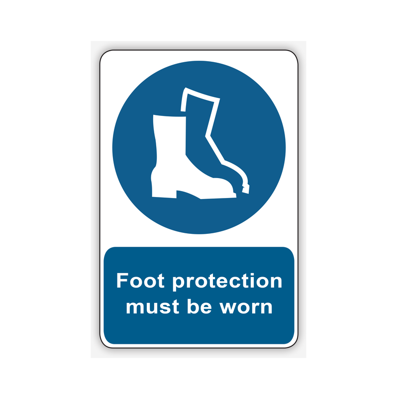Foot Protection Must Be Worn Signage: Size 2