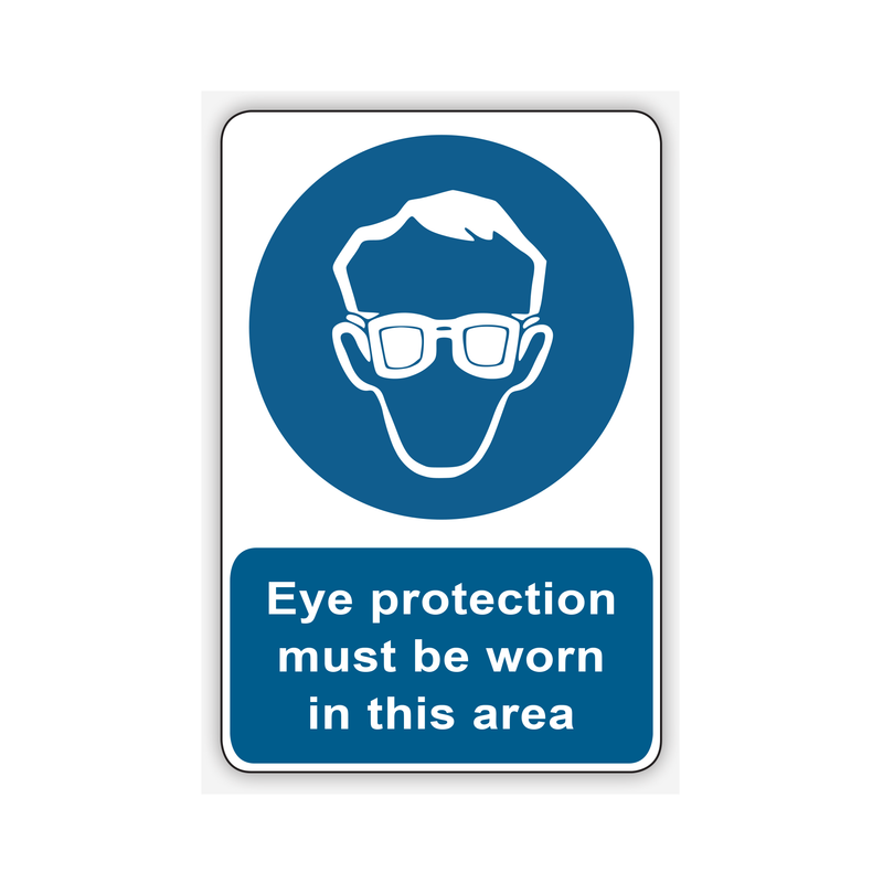 EYE PROTECTION MUST BE WORN IN THIS AREA