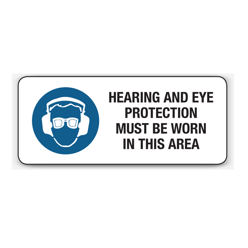 Hearing Protection Must Be Worn In This Area Signs: Option 2
