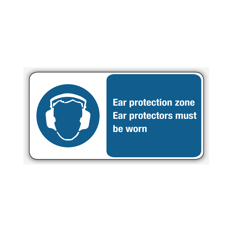 Ear Protection Zone Signs: Ear Protectors Must Be Worn