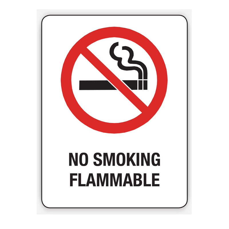 NO SMOKING FLAMMABLE SIGN