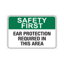 Ear Protection Required In This Area Signs