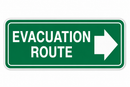 EVACUATION ROUTE (RIGHT ARROW)