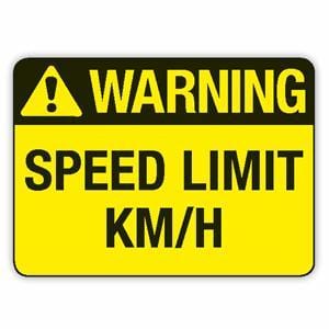 Warning Speed Limit (custom) KM/H
