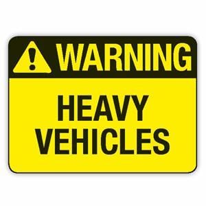 WARNING HEAVY VEHICLES (CL)