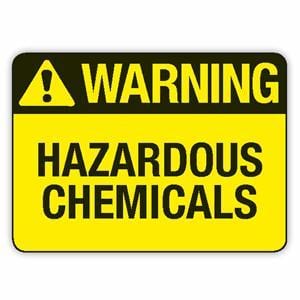 WARNING HAZARDOUS CHEMICALS (CL)