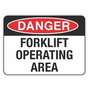 DANGER FORKLIFT OPERATING AREA (CL)