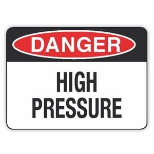 DANGER HIGH PRESSURE (CL)