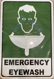 EMERGENCY EYEWASH (BLACK TEXT) (CL)