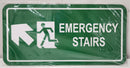 EMERGENCY STAIRS (CAPITALS) (UP LEFT ARROW) (NO HOLES) (CL)