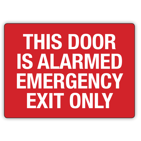 THIS DOOR IS ALARMED EMERGENCY EXIT ONLY (CL)