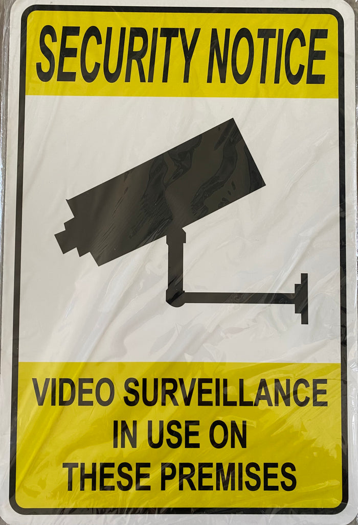 SECURITY NOTICE VIDEO SURVEILLANCE IN USE ON THESE PREMISES (CL)