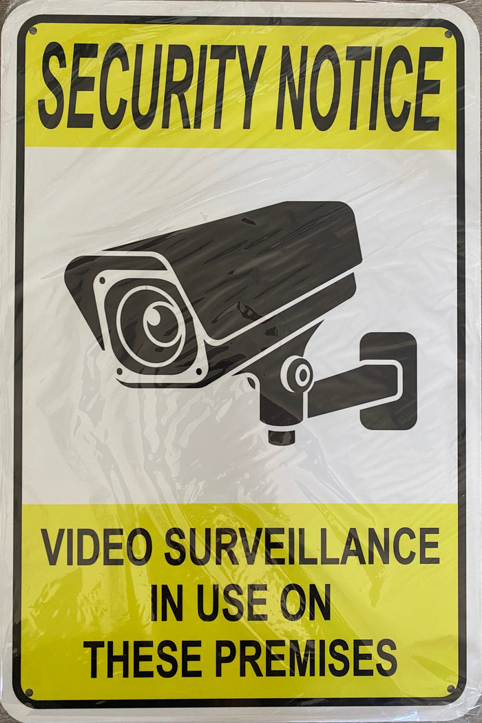 SECURITY NOTICE VIDEO SURVEILLANCE IN USE ON THIS PREMISES (CL)