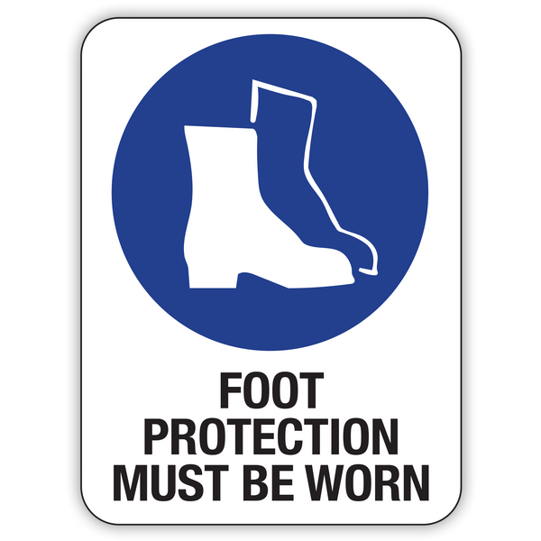 FOOT PROTECTION MUST BE WORN (CL)