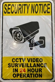 SECURITY NOTICE CCTV SURVEILLANCE IN 24 HOUR OPERATION (CL)