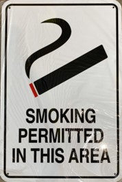 SMOKING PERMITTED IN THIS AREA (CL)