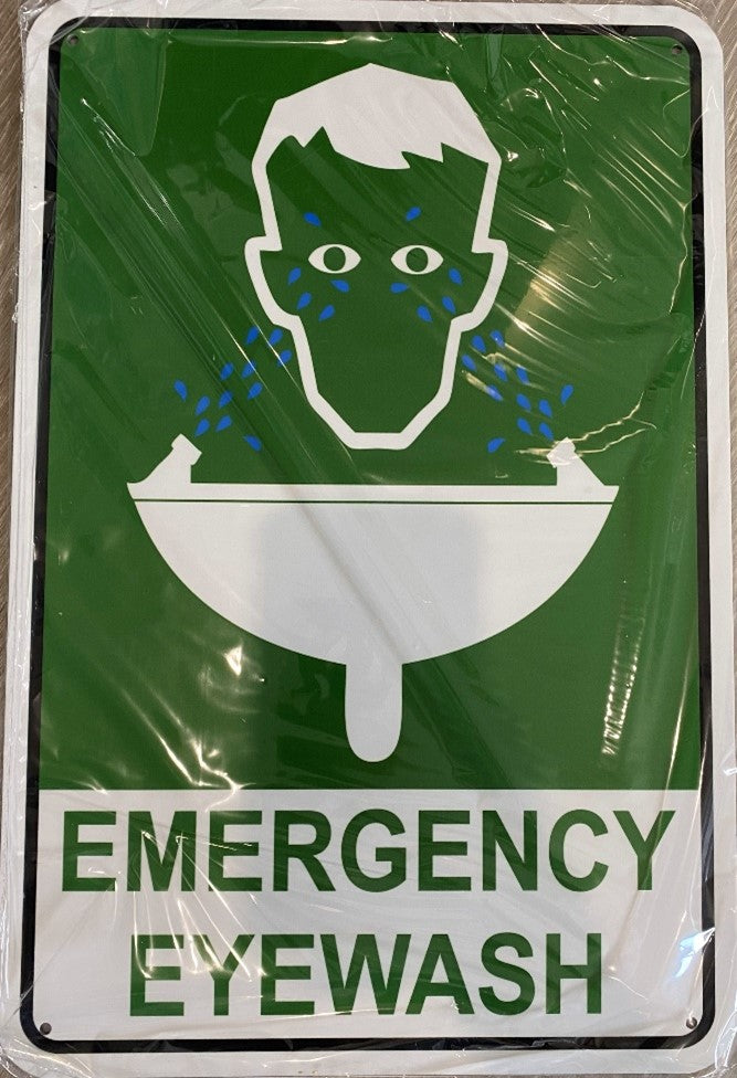 EMERGENCY EYEWASH (GREEN OR BLACK TEXT) (CL)