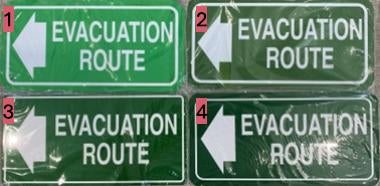 ← EVACUATION ROUTE (CL)