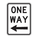 ONE WAY SIGN LEFT ARROW Aluminium 450 x 600 Class 1
