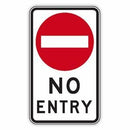 NO ENTRY SIGN ALUMINIUM 450 x 750 Class 1