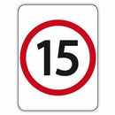 15KM SPEED SIGN ALUMINIUM 450 x 600 Class 1