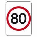 ROAD 80KM SPEED SIGN ALUMINIUM Class 1