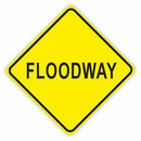FLOOD WAY SIGN ALUMINIUM 600 x 600 Class 1