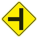 T INTERSECTION LEFT SIGN ALUMINIUM 600 x 600 Class 1