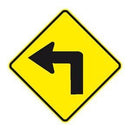 Turn L Or R Arrow Sign - Aluminium 600 x 600 Class 1