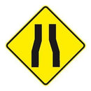 ROAD NARROWS SIGN ALUMINIUM 600 x 600 Class 1
