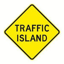 TRAFFIC ISLAND SIGN ALUMINIUM 600 x 600 Class 1