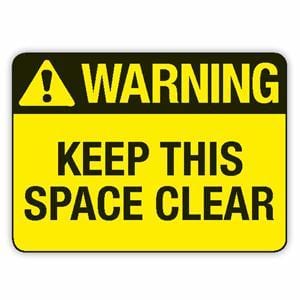 KEEP THIS SPACE CLEAR