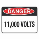 11,000 VOLTS SIGN