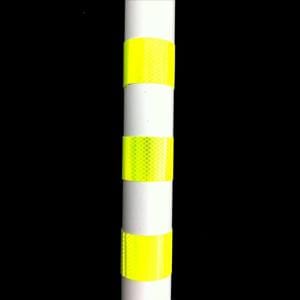 CENTER ISLAND DELINEATOR PIPE 3 x FLURO LIME BAND 2.000 Meters
