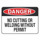No Cutting Or Welding Without Permit Signs