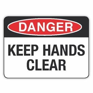 KEEP HANDS CLEAR
