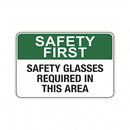 Safety Glasses Required In This Area Signs