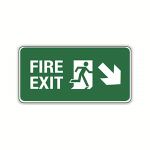 FIRE EXIT (DOWN RIGHT ARROW)