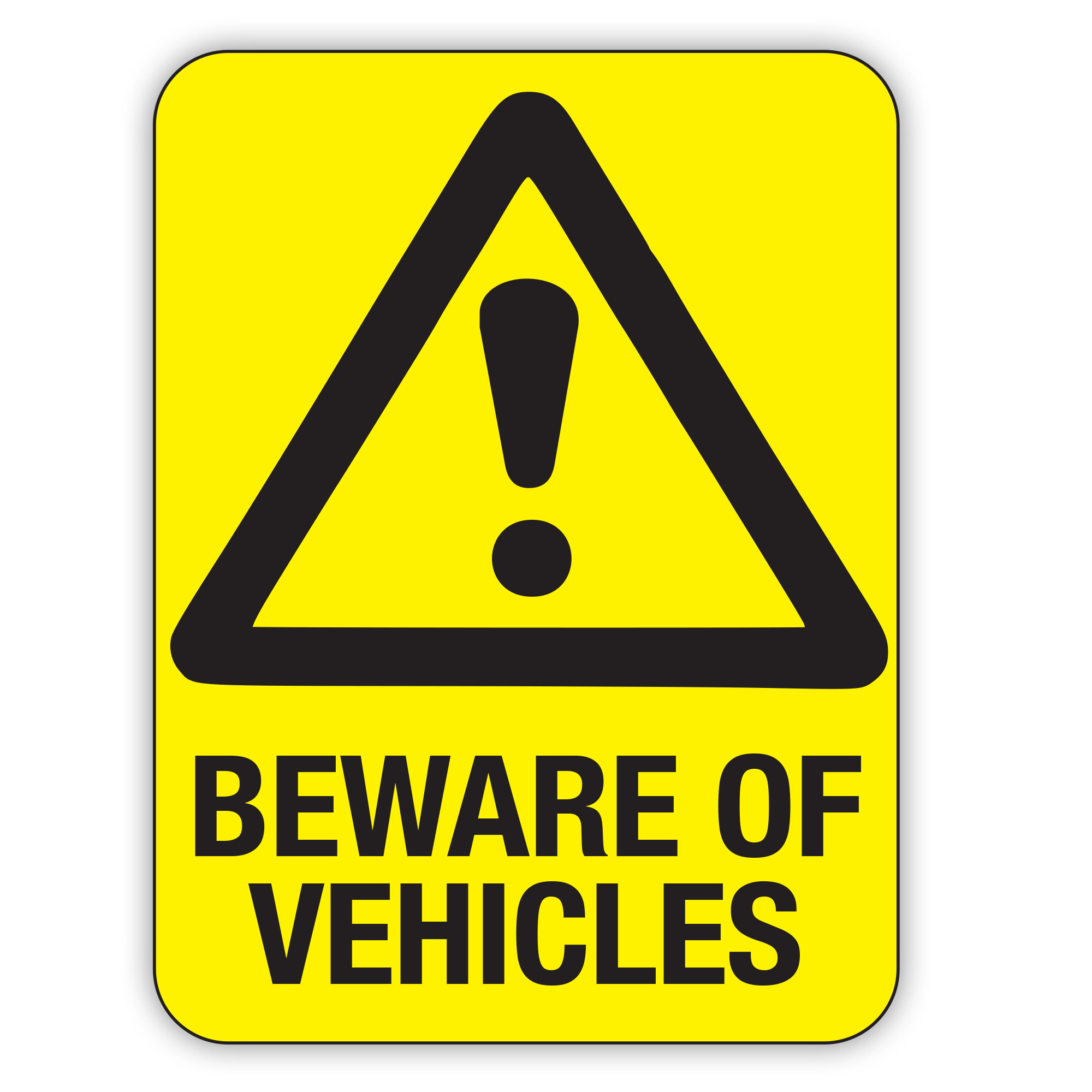 Beware Of Vehicles Signs Option 1 Safety Signs Australia