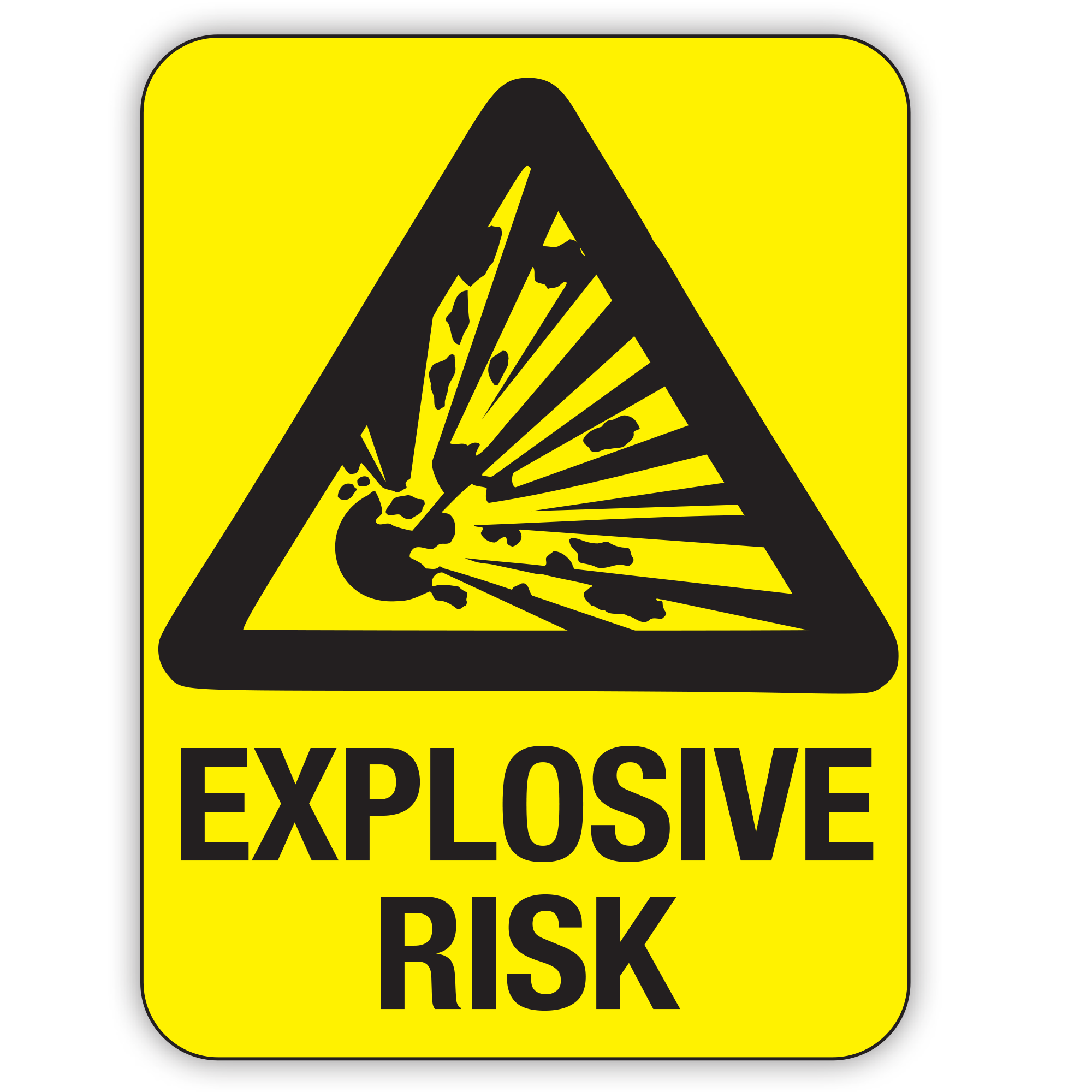 Explosive Risk Buy EXPLOSIVE RISK Online | Custom Safety Signs | Safety Signs Australia