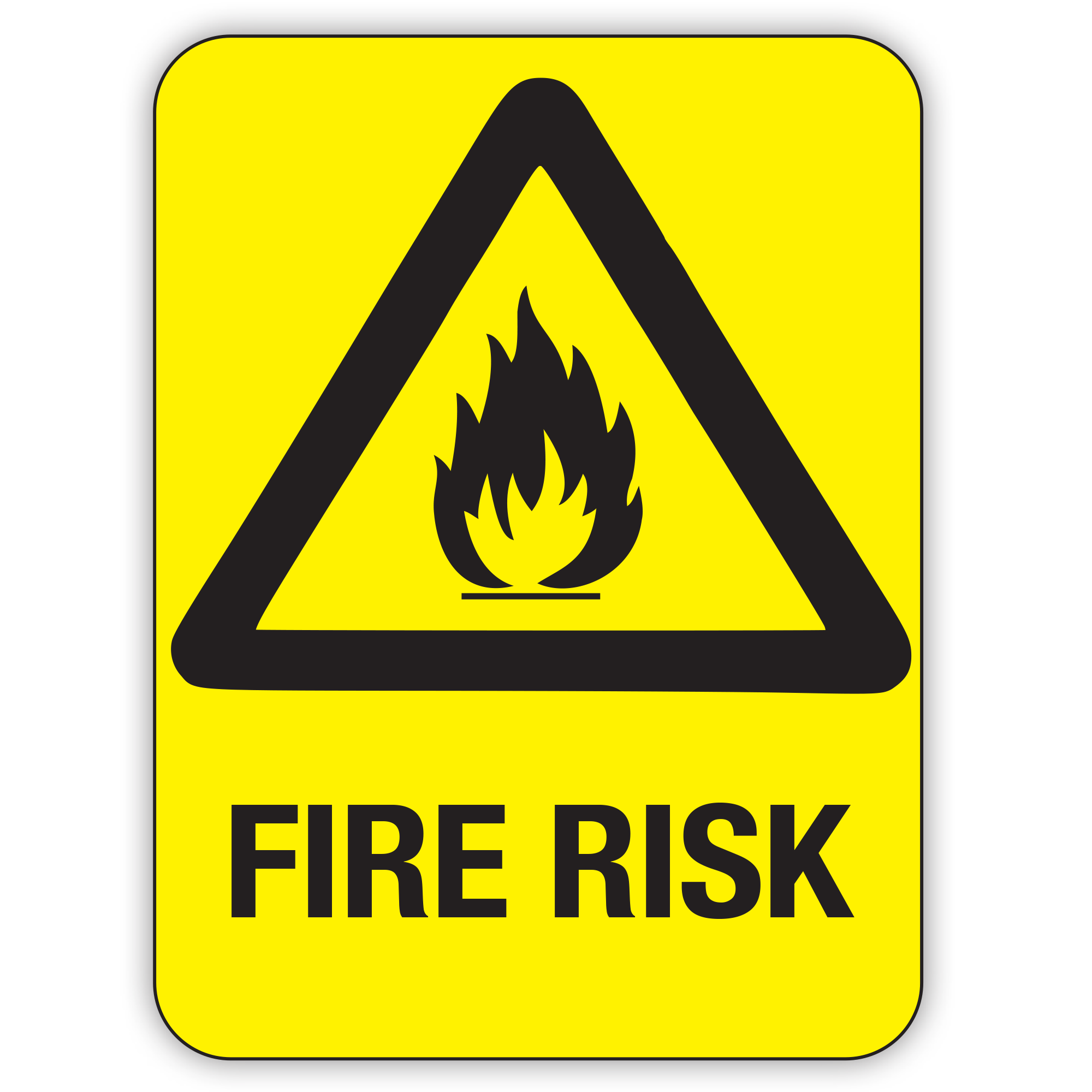 Fire Risk Warning Sign Buy FIRE RISK Online | Custom Safety Signs | Safety Signs Australia