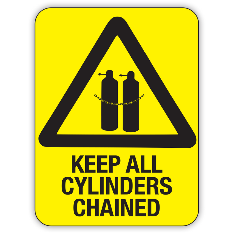 KEEP ALL CYLINDERS CHAINED SIGNS