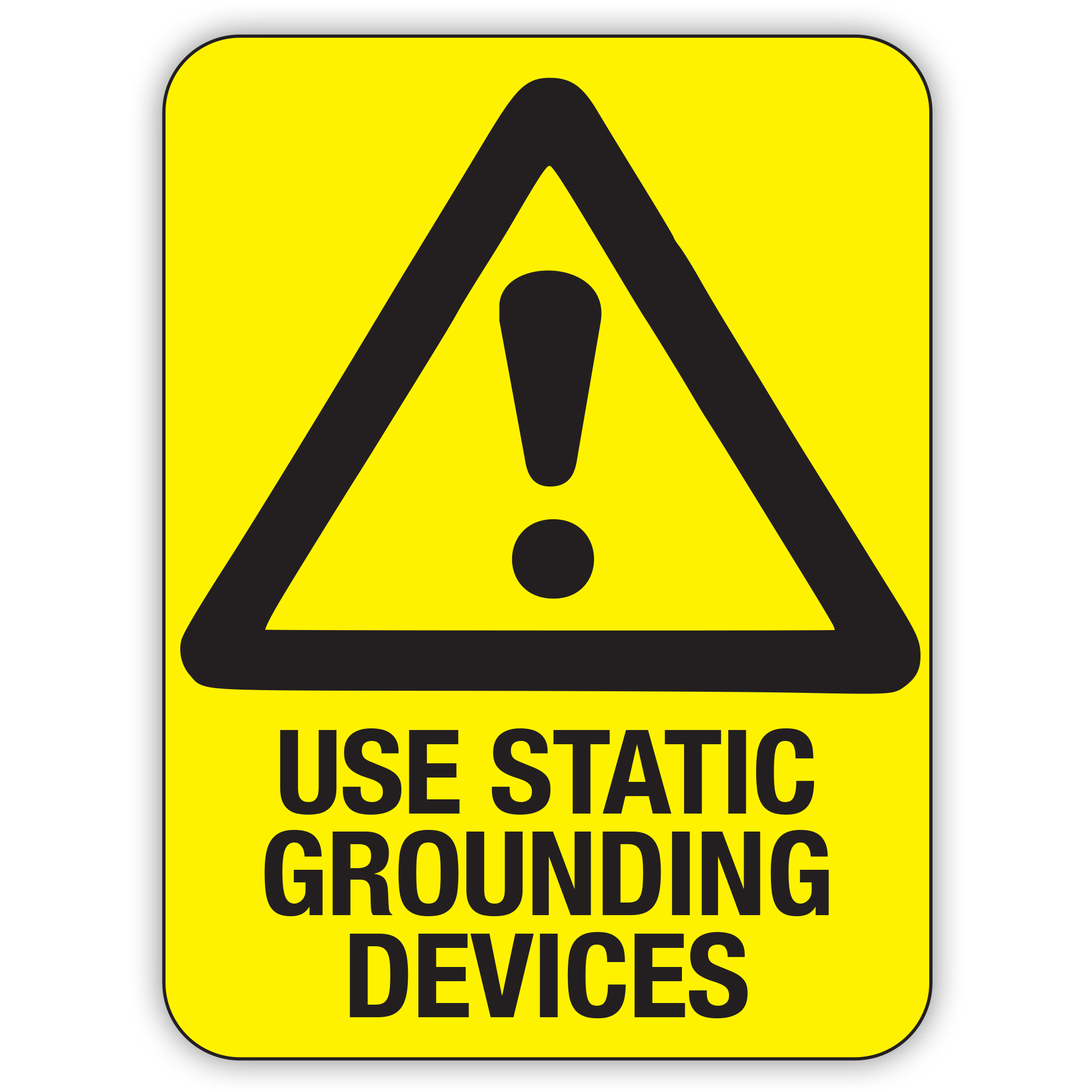 Buy USE STATIC GROUNDING DEVICES Online | Custom Safety Signs | Safety ...