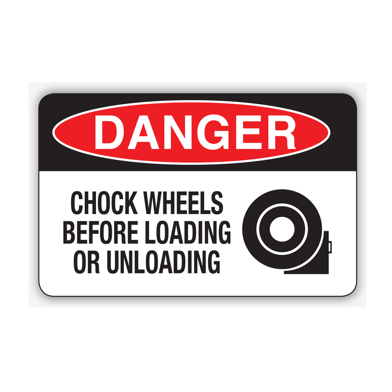 Call Before Loading Sign Buy Chock Wheels Before Loading Or Unloading Signs Online | Custom ...