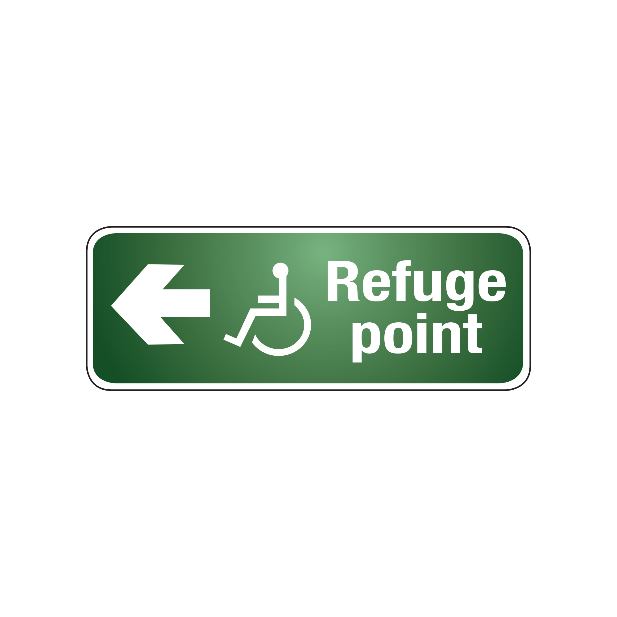 Buy REFUGE POINT LEFT ARROW Online | Custom Safety Signs | Safety Signs ...
